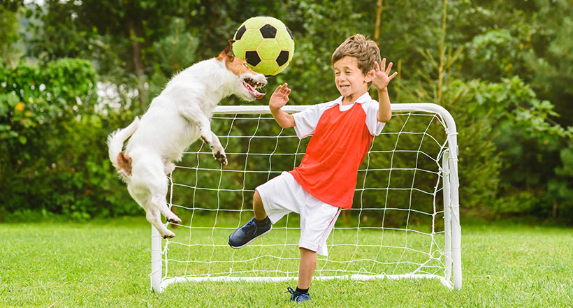 Create a real play zone. If the kids always play soccer in the same spot, consider making that area more durable.