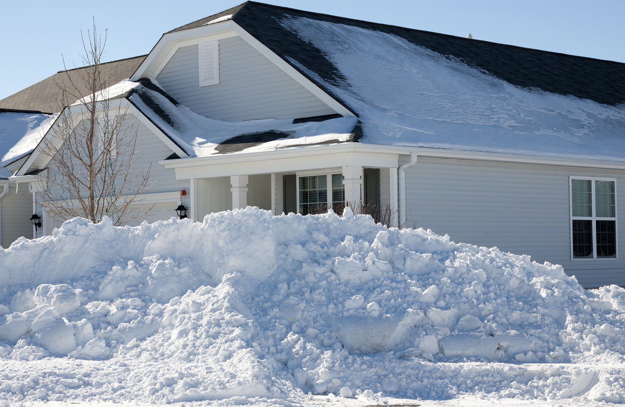 Snow covered house